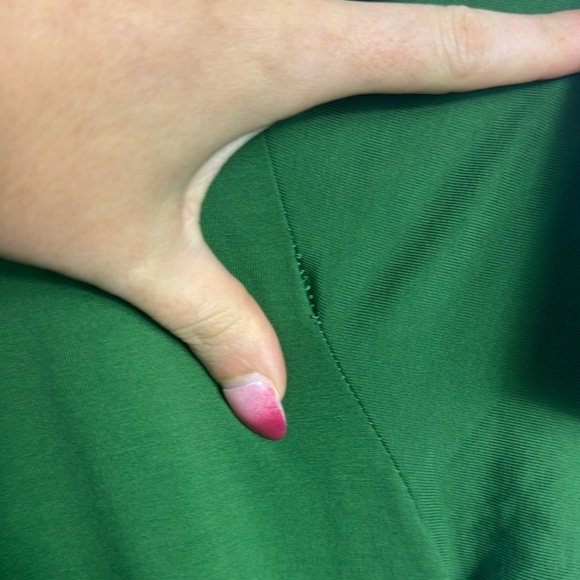 Cos A-Line Jersey Dress In Green Pockets Lagenlook Minimalist Size Large - Picture 3 of 11